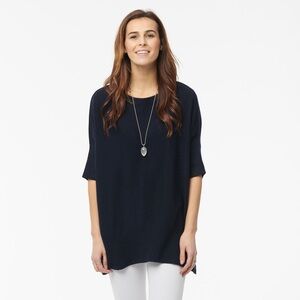 SNAPDRAGON Cashmere Oversized Tee/Sweater (Navy Blue)
